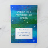 21ste verjaardag - Sterrennummers - Blauw groen -  Kaart (Binnen)