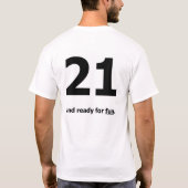 21ste verjaardag t-shirt (Achterkant)