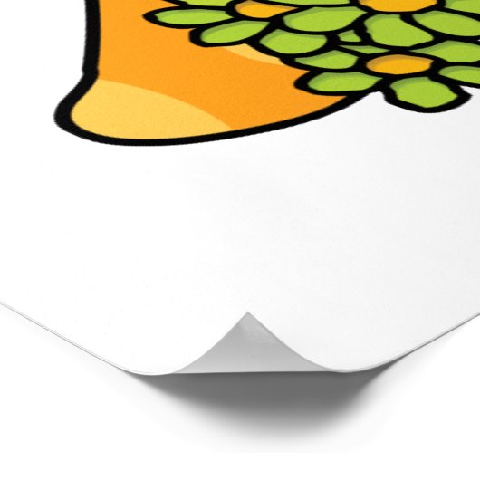 21ste verjaardag (tuinthema) poster (Hoek)