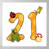 21ste verjaardag (tuinthema) poster (Voorkant)