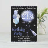 21ste verjaardag uitnodiging van de partij van Bir (Staand voorkant)