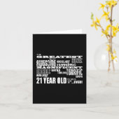 21ste verjaardag van Cool Fun Greatest 21 jaar oud Kaart (Gele Bloem)