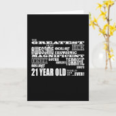 21ste verjaardag van Cool Fun Greatest 21 jaar oud Kaart (Gele Bloem)