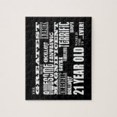 21ste verjaardag van Cool Fun Greatest 21 jaar oud Legpuzzel (Verticaal)