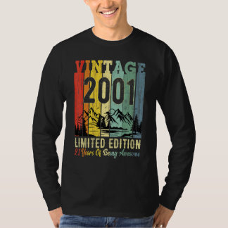 21ste verjaardag van de 21 jaar oud Geweldige 2001 T-shirt