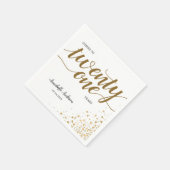 21ste verjaardag van de 21ste gouden Confetti Servet (Hoek)