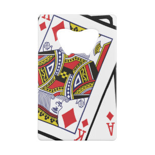 21ste verjaardag van de Ace & King of Diamonds Creditkaart Flessenopener