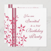 21ste verjaardag van de Floral Kaart (Voorkant / Achterkant)