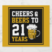 21ste verjaardag van de kaasmakerij en de biersect bier etiket (Enkel label)