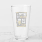 21ste verjaardag van de kaasmakerij en de biersect glas (Achterkant)