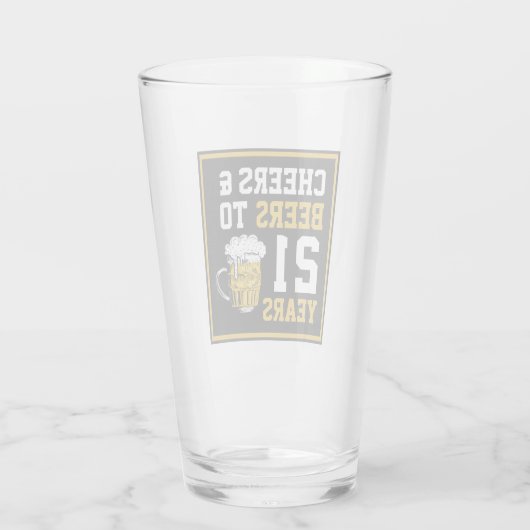 21ste verjaardag van de kaasmakerij en de biersect glas (Achterkant)