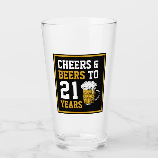 21ste verjaardag van de kaasmakerij en de biersect glas (Voorkant)