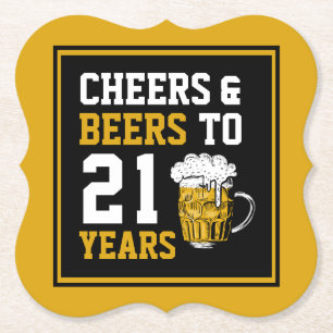 21ste verjaardag van de kaasmakerij en de biersect kartonnen onderzetters