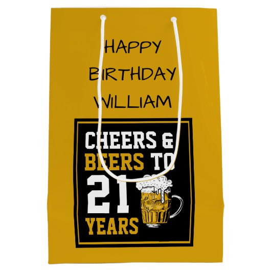 21ste verjaardag van de kaasmakerij en de biersect medium cadeauzakje (Achterkant)