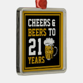 21ste verjaardag van de kaasmakerij en de biersect metalen ornament (Rechts)