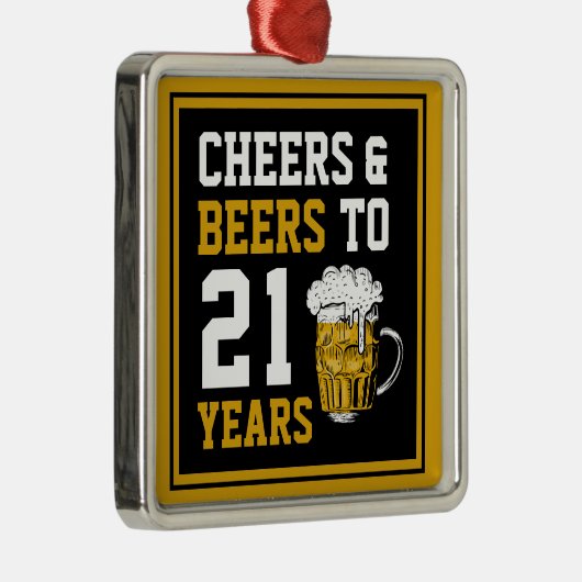 21ste verjaardag van de kaasmakerij en de biersect metalen ornament (Rechts)