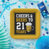 21ste verjaardag van de kaasmakerij en de biersect papieren bordje (Feest)