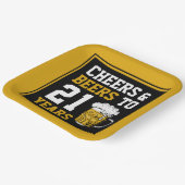 21ste verjaardag van de kaasmakerij en de biersect papieren bordje (Gebogen)