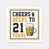 21ste verjaardag van de kaasmakerij en de biersect servet (Voorkant)