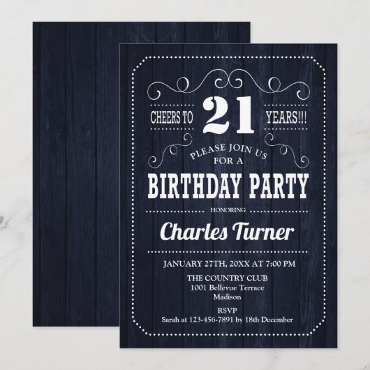 21ste verjaardag van de marineslag kaart (Voorkant / Achterkant)