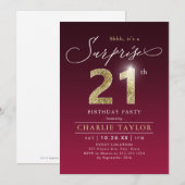 21ste verjaardag van de moderne bruidsgouden verra kaart (Voorkant / Achterkant)