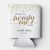 21ste verjaardag van de moderne Cheers tot Gold Wh Blikjeskoeler (Achterkant)