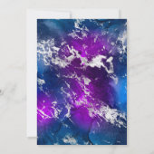 21ste verjaardag van de Paars, blauw en zilvergala Kaart (Achterkant)