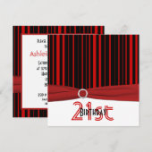 21ste verjaardag van de Rood- en zwarte streep met Kaart (Voorkant / Achterkant)