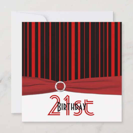 21ste verjaardag van de Rood- en zwarte streep met Kaart (Voorkant)