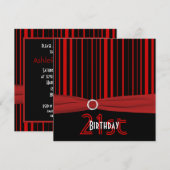 21ste verjaardag van de Rood- en zwarte streep met Kaart (Voorkant / Achterkant)