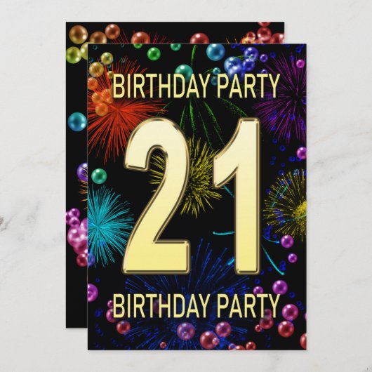 21ste verjaardag van de Uitnodiging van de Partij (Voorkant / Achterkant)