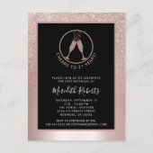 21ste verjaardag van de wedstrijd Blush Glitter Ch Briefkaart (Voorkant)