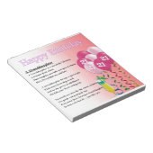 21ste verjaardag van het grootdochter-gedicht notitieblok (Schuin)