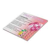 21ste verjaardag van het grootdochter-gedicht tegeltje (Zijkant)