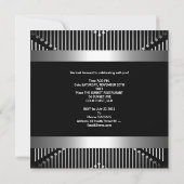 21ste verjaardag van het man van Silver Black Meta Kaart (Achterkant)