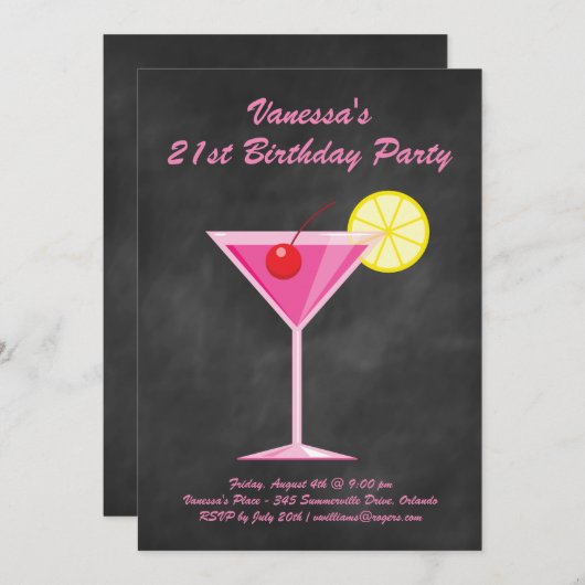 21ste verjaardag van het zomeralkbord en de Roze Kaart (Voorkant / Achterkant)