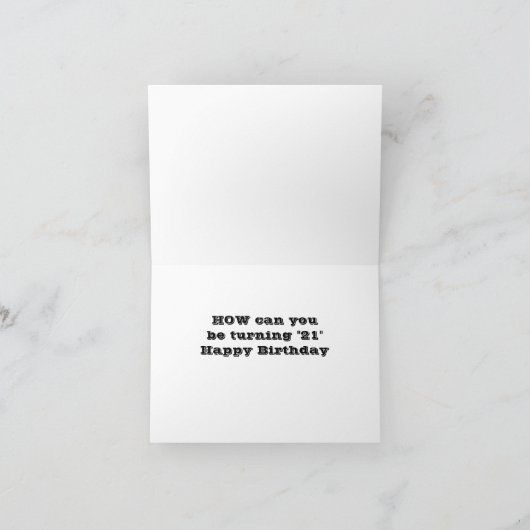 **21ste VERJAARDAG** VAN HIPPO COMEDIAN Kaart (Binnen)