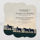 21ste verjaardag van klassieke paardensport kaart (Voorkant / Achterkant)