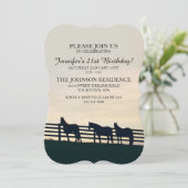 21ste verjaardag van klassieke paardensport kaart (Staand voorkant)