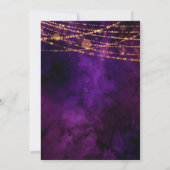 21ste verjaardag van Paarse en gouden kerstcadeaut Kaart (Achterkant)