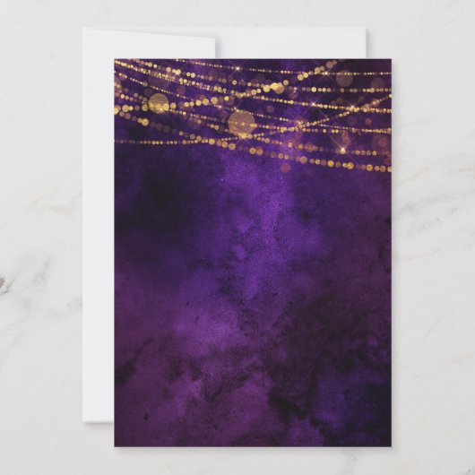 21ste verjaardag van Paarse en gouden kerstcadeaut Kaart (Achterkant)