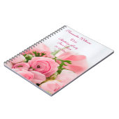 21ste verjaardag van roze rozen notitieboek (Linkerzijde)