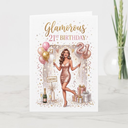 21ste verjaardag voor vrouwen kaart (Voorkant)