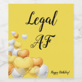 21ste verjaardag Wijnlabel Wijn Etiket (Enkel label)