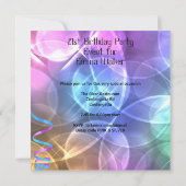 21ste verjaardag Witte Roze Paarse Martini-ballonn Kaart (Achterkant)