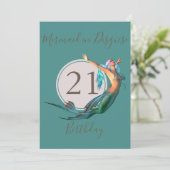 21ste verjaardag Zeemeermin Gewaardeerde verjaarda Kaart (Staand voorkant)