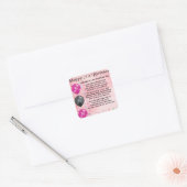 21ste verjaardag - zuster in Law Poem Vierkante Sticker (Envelop)