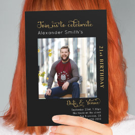 21ste verjaardag zwart kaart