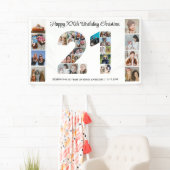 21ste verjaardagsfeestnummer 21 fotocollage spandoek (Insitu)