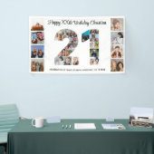 21ste verjaardagsfeestnummer 21 fotocollage spandoek (Beurs)